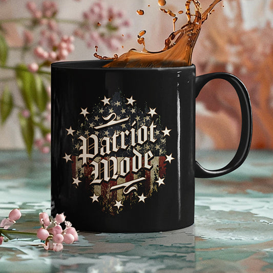 Patriot Mode Black Glossy Mug