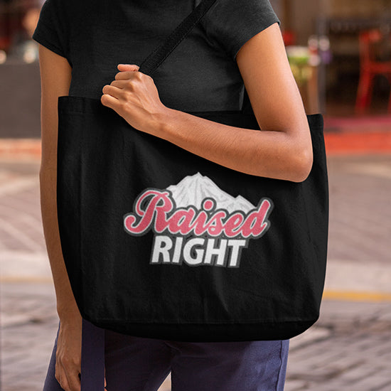 Raised Right Large organic tote bag
