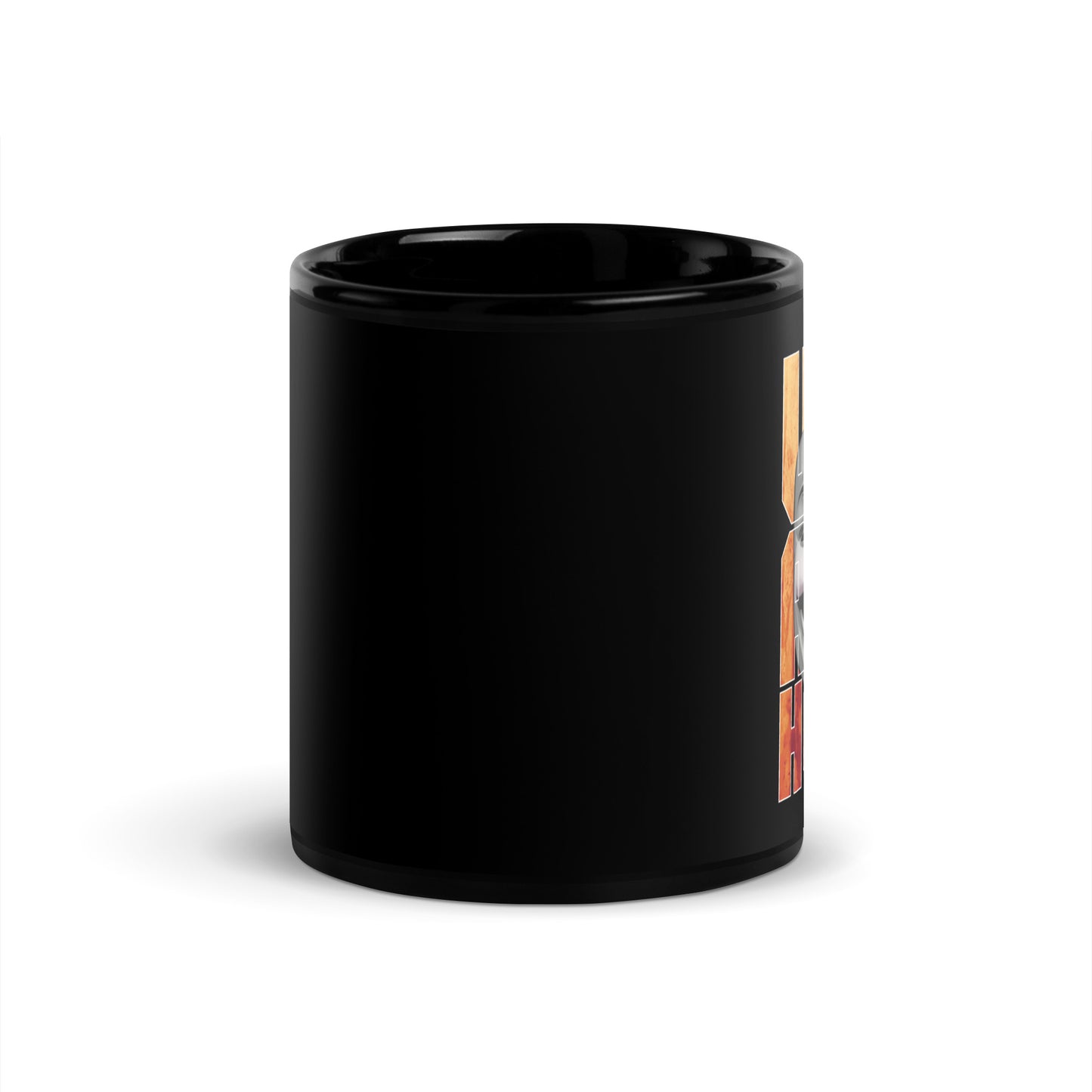 We Are Here V1 Black Glossy Mug