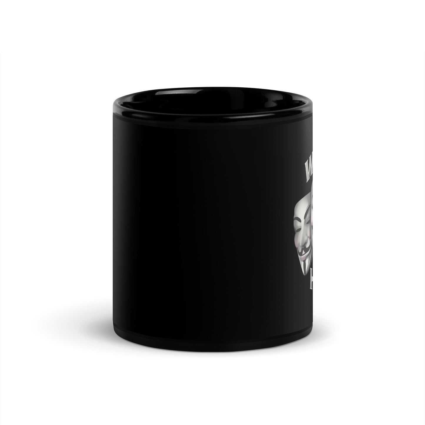 We Are Here V2 Black Glossy Mug
