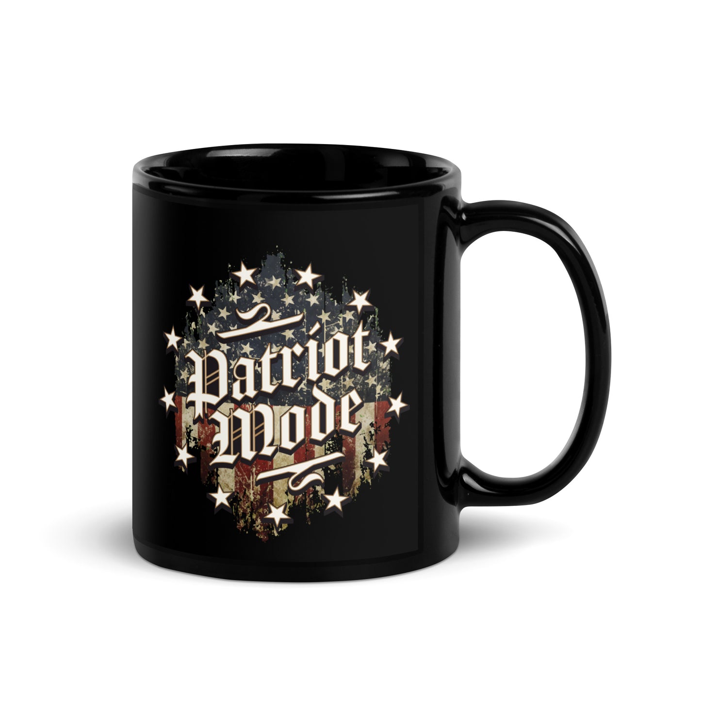 Patriot Mode Black Glossy Mug