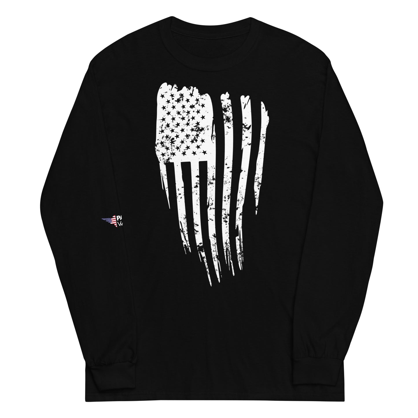 Distressed Flag Long Sleeve Shirt
