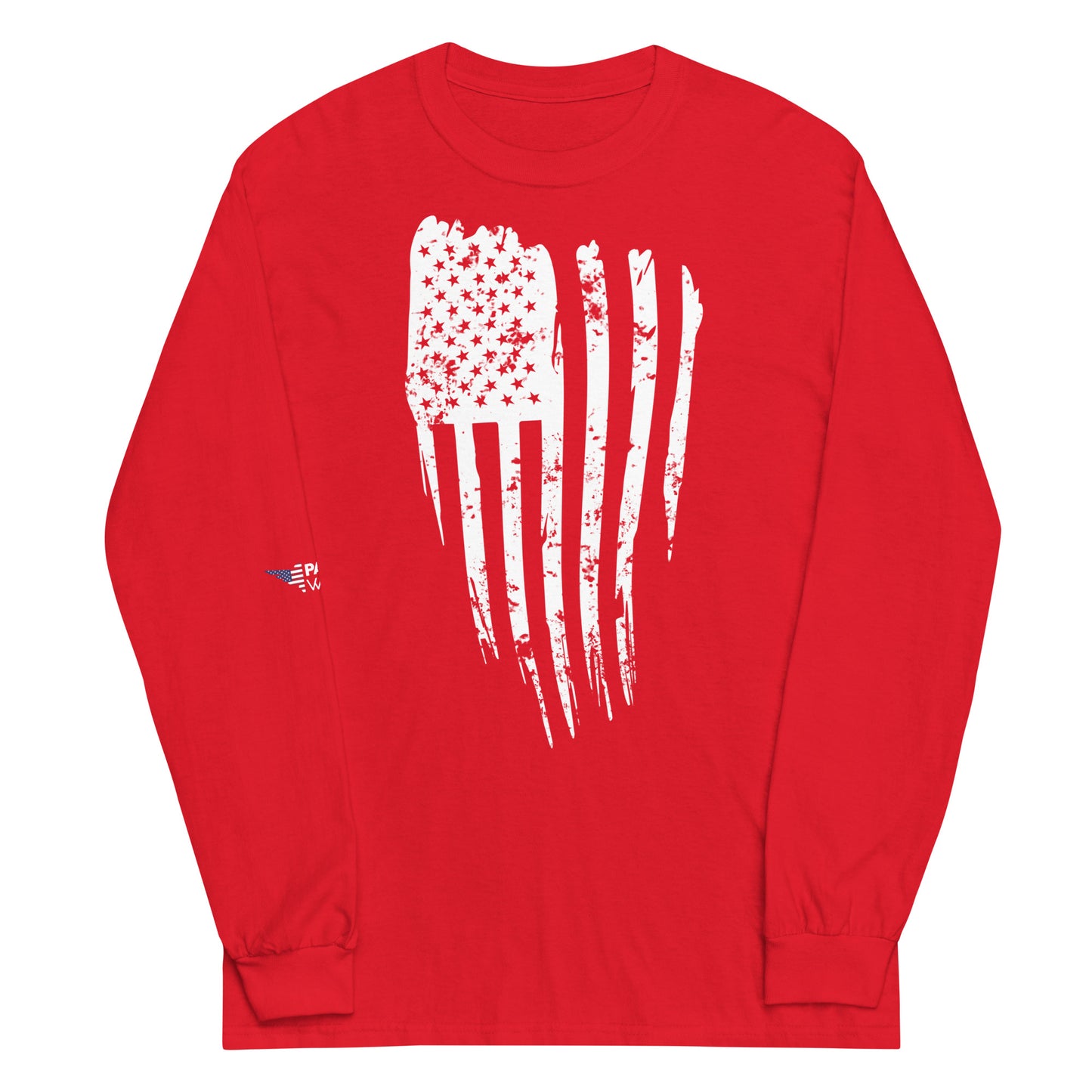 Distressed Flag Long Sleeve Shirt