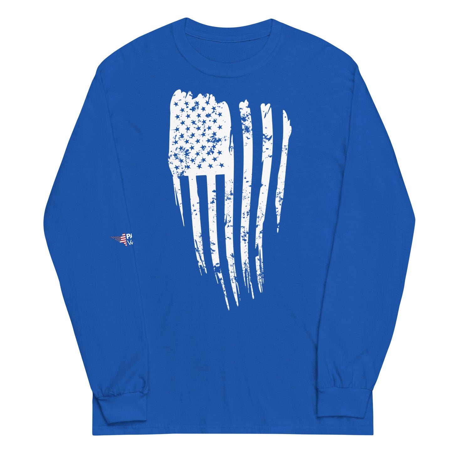 Distressed Flag Long Sleeve Shirt