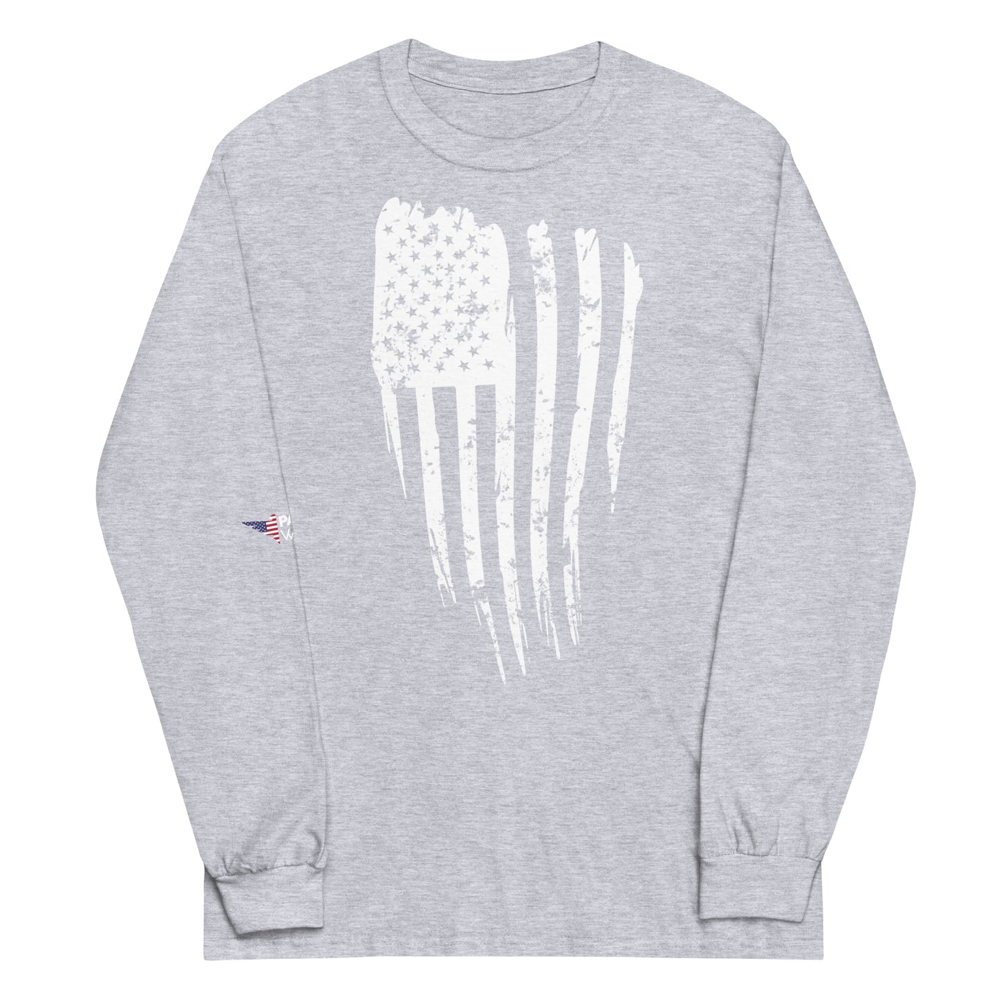 Distressed Flag Long Sleeve Shirt