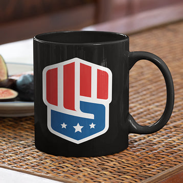 Classic Logo Black Glossy Mug