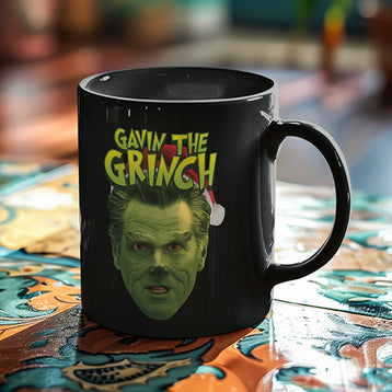 Gavin the Grinch Black Glossy Mug