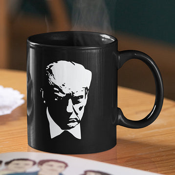 Trump Silhouette Black Glossy Mug