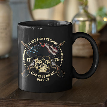 Fight for Freedom Black Glossy Mug