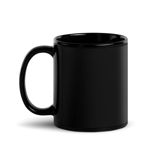 Here We Are V3 Black Glossy Mug