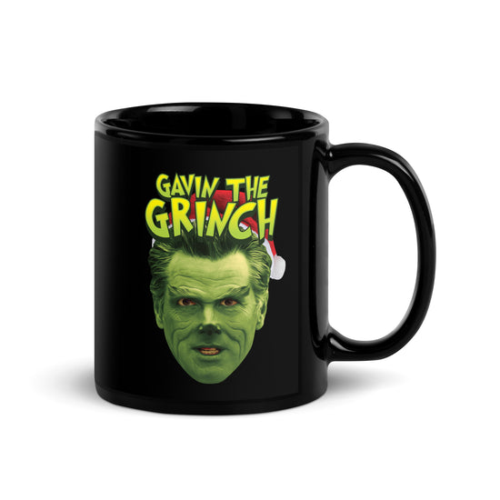 Gavin the Grinch Black Glossy Mug