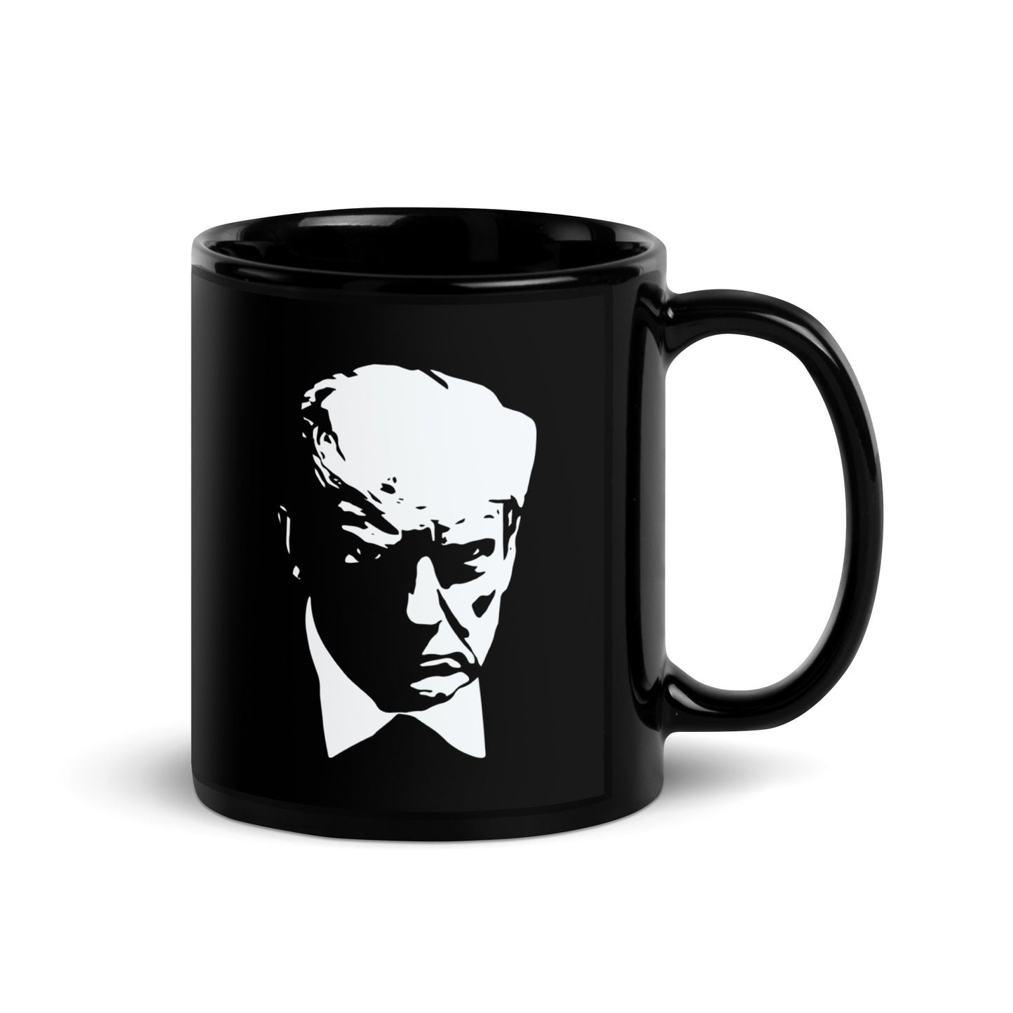 Trump Silhouette Black Glossy Mug
