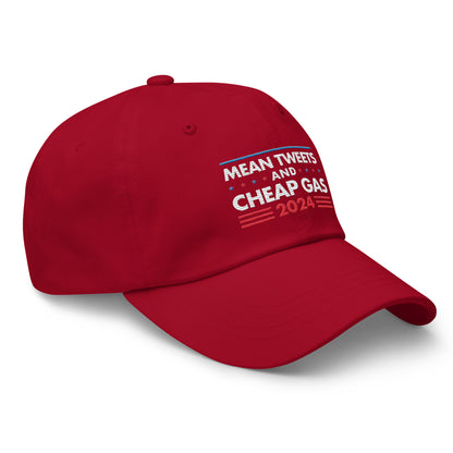 Mean Tweets and Cheap Gas Leather Back Hat