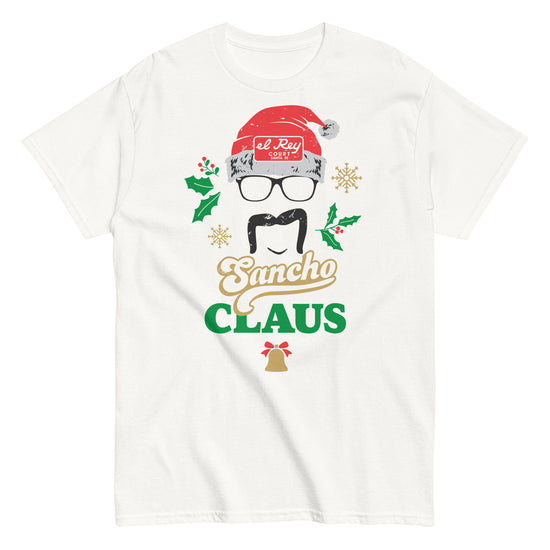 Sancho Claus Red Hat White Christmas Shirt