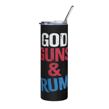 God Guns and Trump Stainless steel tumbler