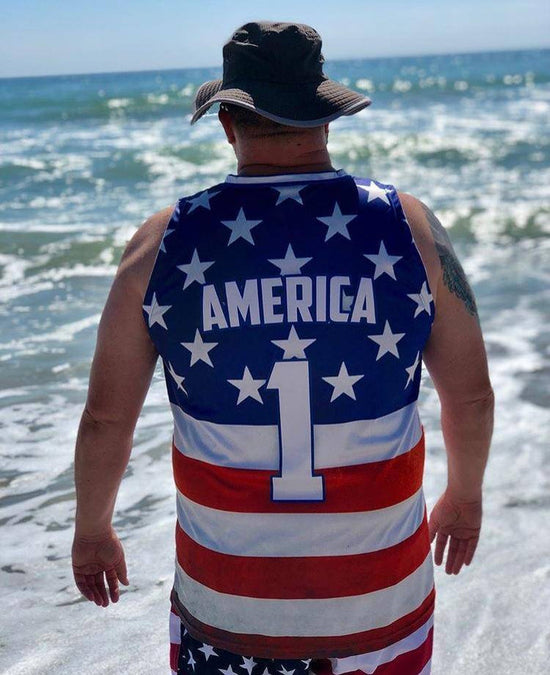 RUNNING THE WORLD SINCE 1776 BASKETBALL JERSEY - Patriot Wear