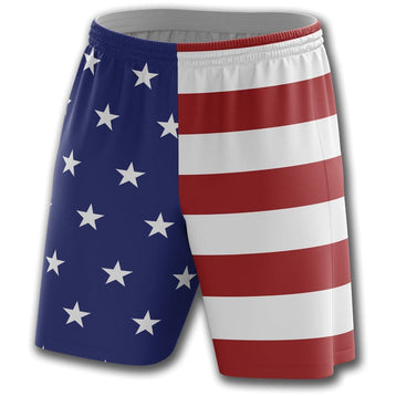 USA FLAG ATHLETIC SHORTS - Patriot Wear