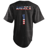 AMERICA #1 BLACK CAMO BASEBALL JERSEY - Patriot Wear